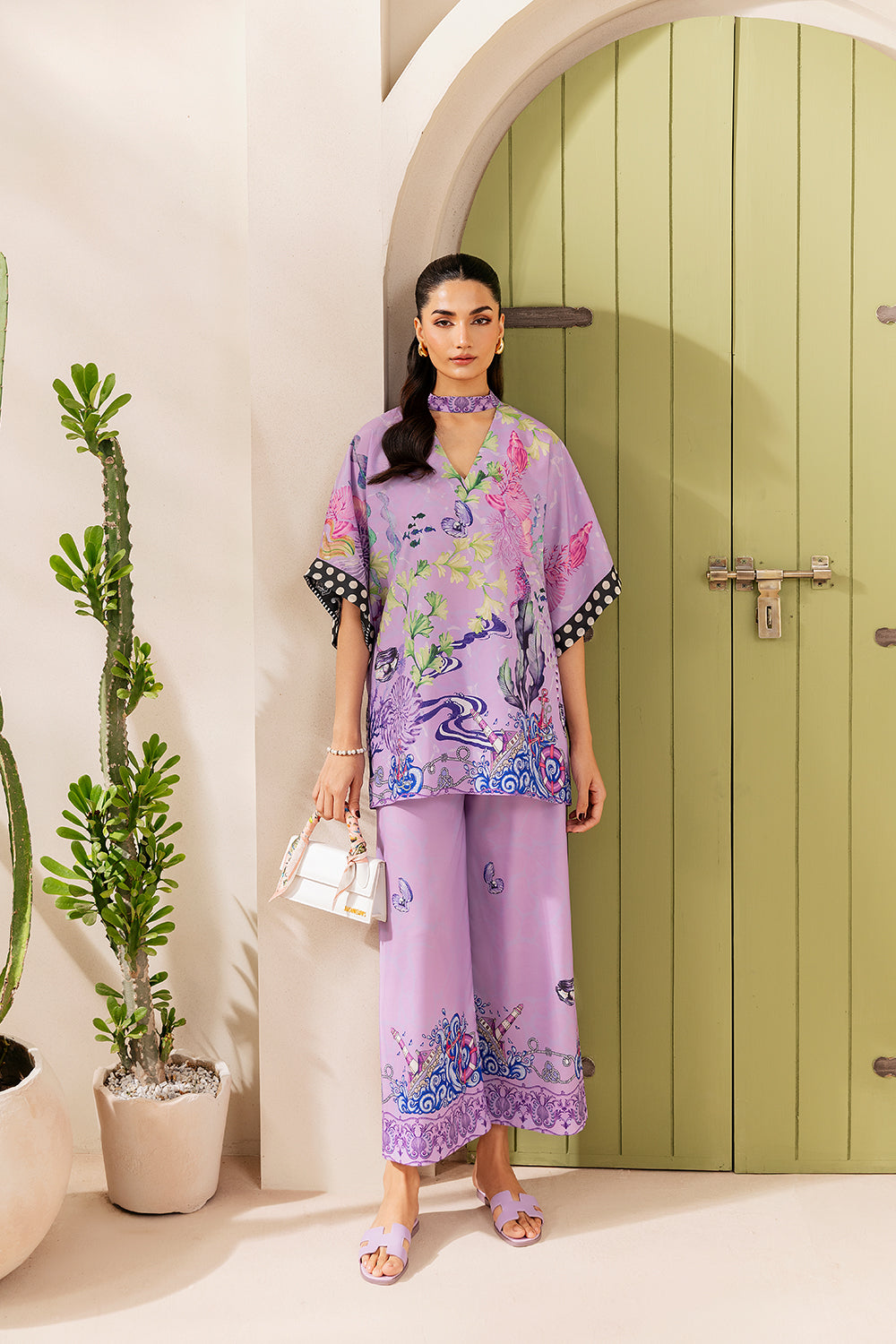 Saira Rizwan | Silk Coords 25 | LILAC LUSH - SRSP-25-10 - Formal Wear - available at Maria Faisal in UK and USA