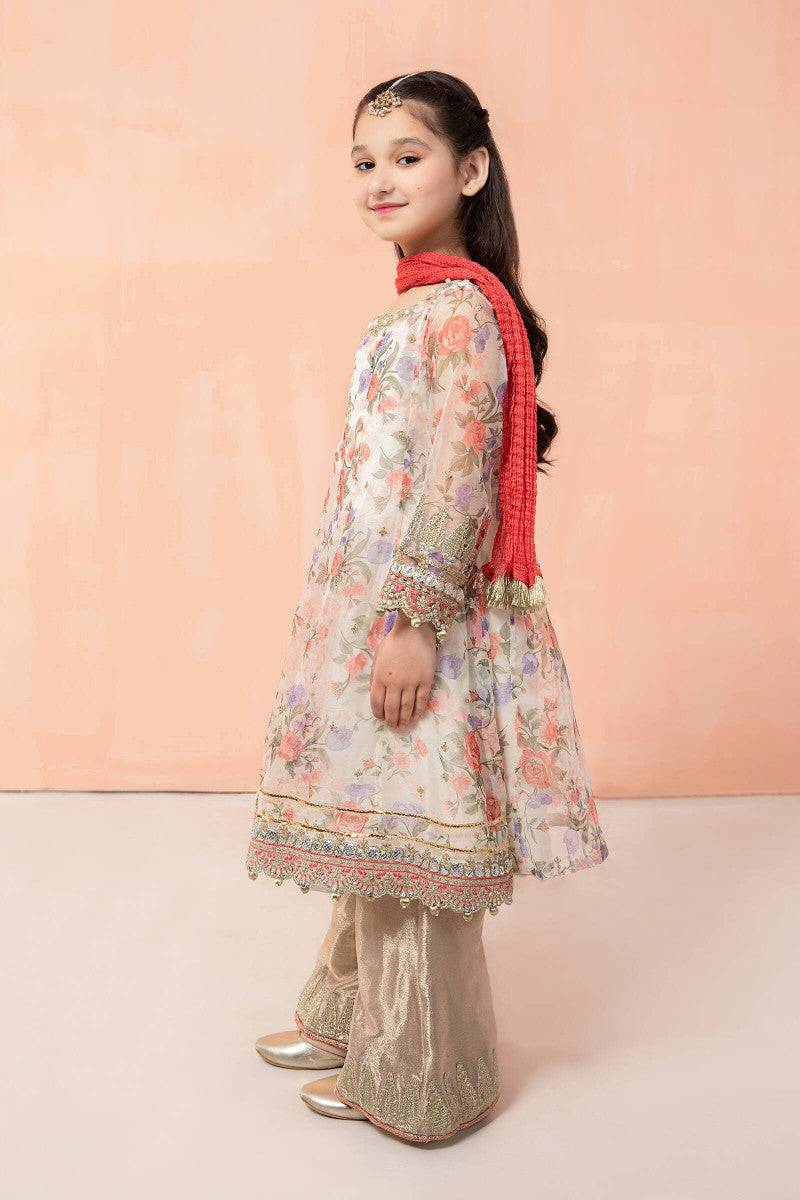Maria B | 3 Piece Embroidered Suit | MKS-EF22-19R1 by Maria Faisal - Registered Vendor of : Maria B - type : Kids Clothes - 100% original wedding dresses