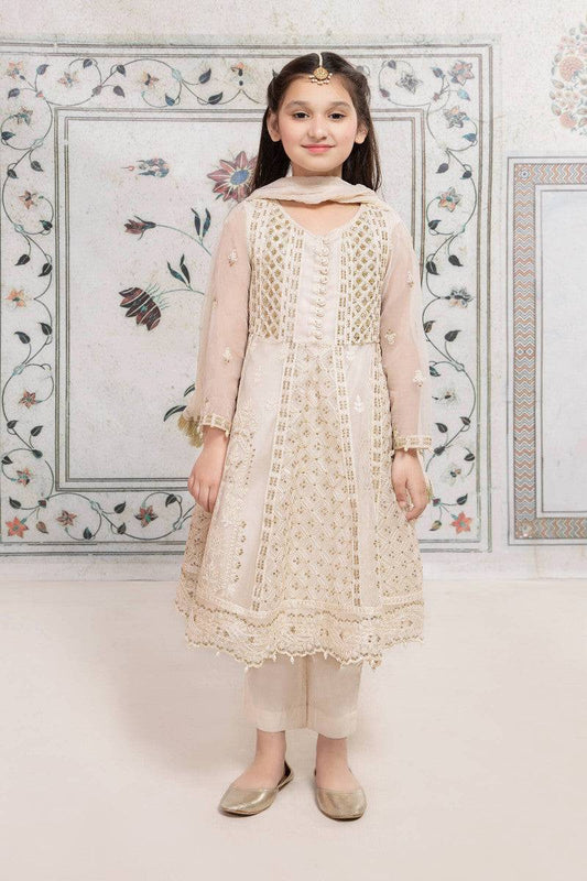 Maria B | 3 Piece Embroidered Suit | MKS-EF22-28R1 by Maria Faisal - Registered Vendor of : Maria B - type : Kids Clothes - 100% original wedding dresses