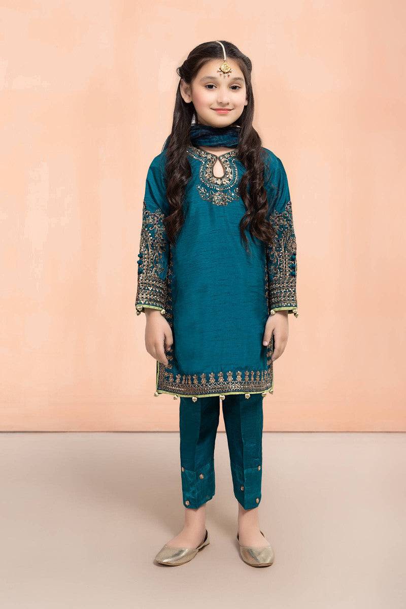 Maria B | 3 Piece Embroidered Lawn Suit | MKS-EF22-30R1 by Maria Faisal - Registered Vendor of : Maria B - type : Kids Clothes - 100% original wedding dresses