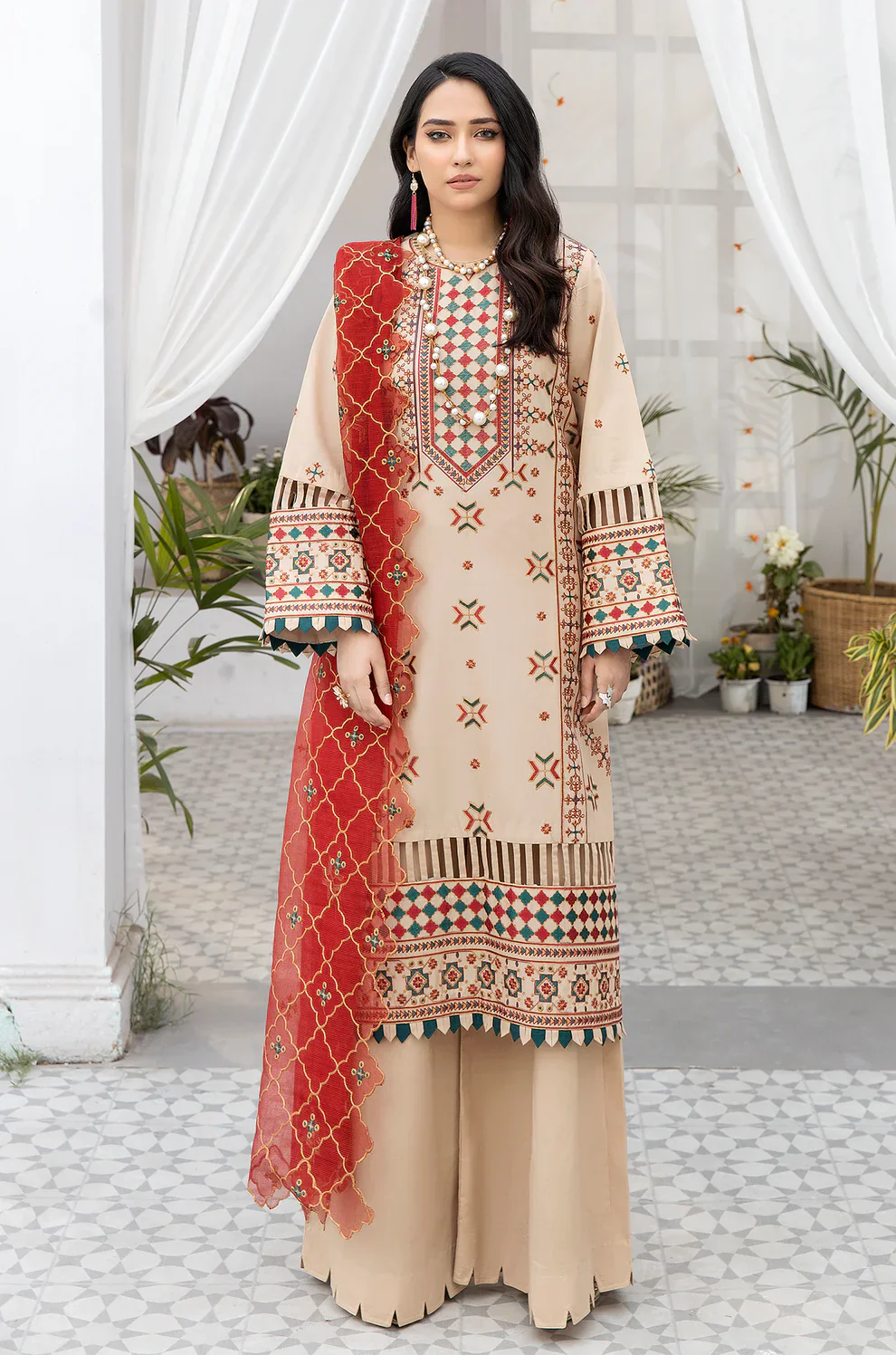 Mohagni | Muntazir Luxury Lawn 24 | AM-15 - Ladies Clothes 