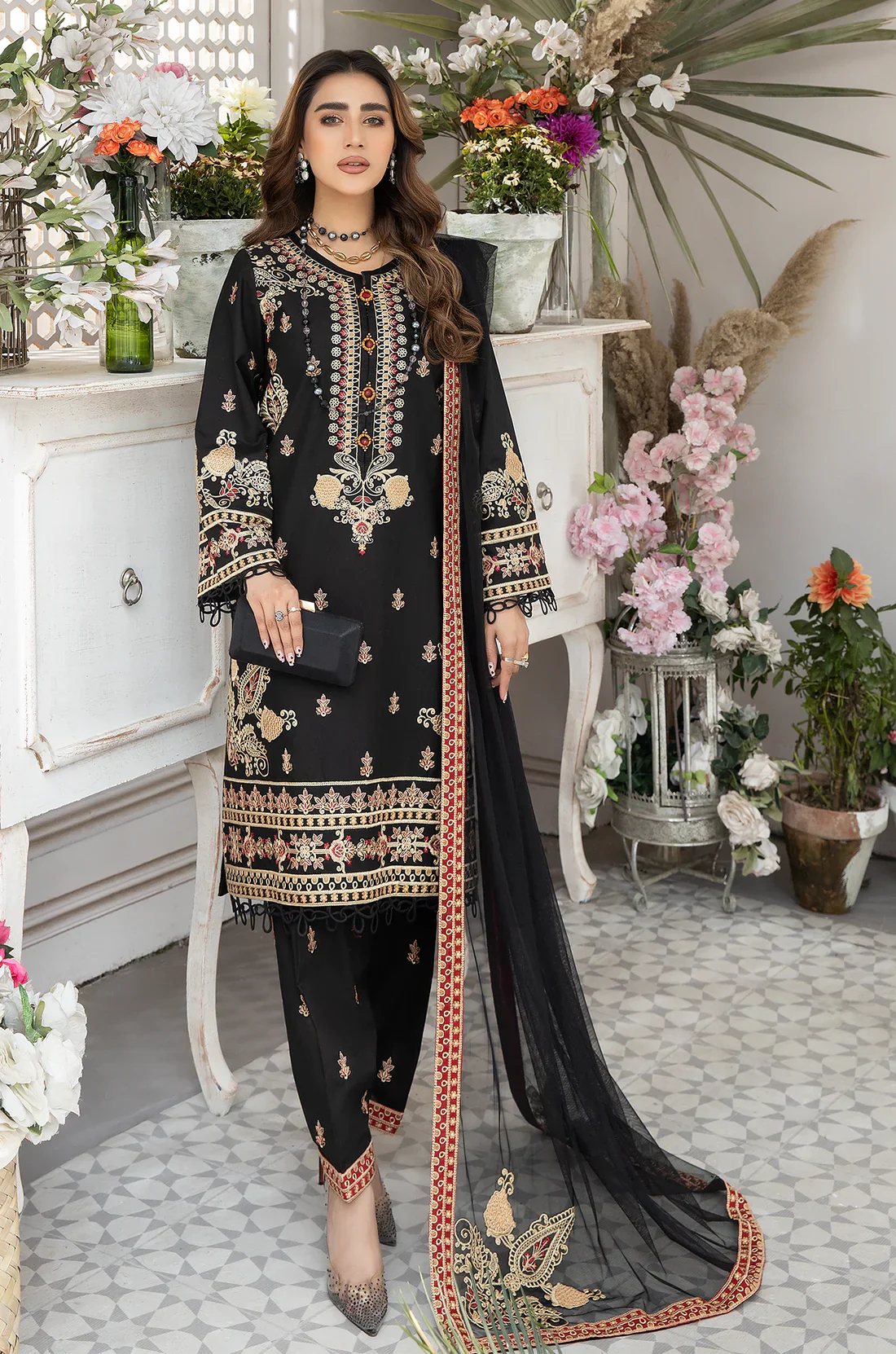 Mohagni | Muntazir Luxury Lawn 24 | AM-05 - Ladies Clothes 