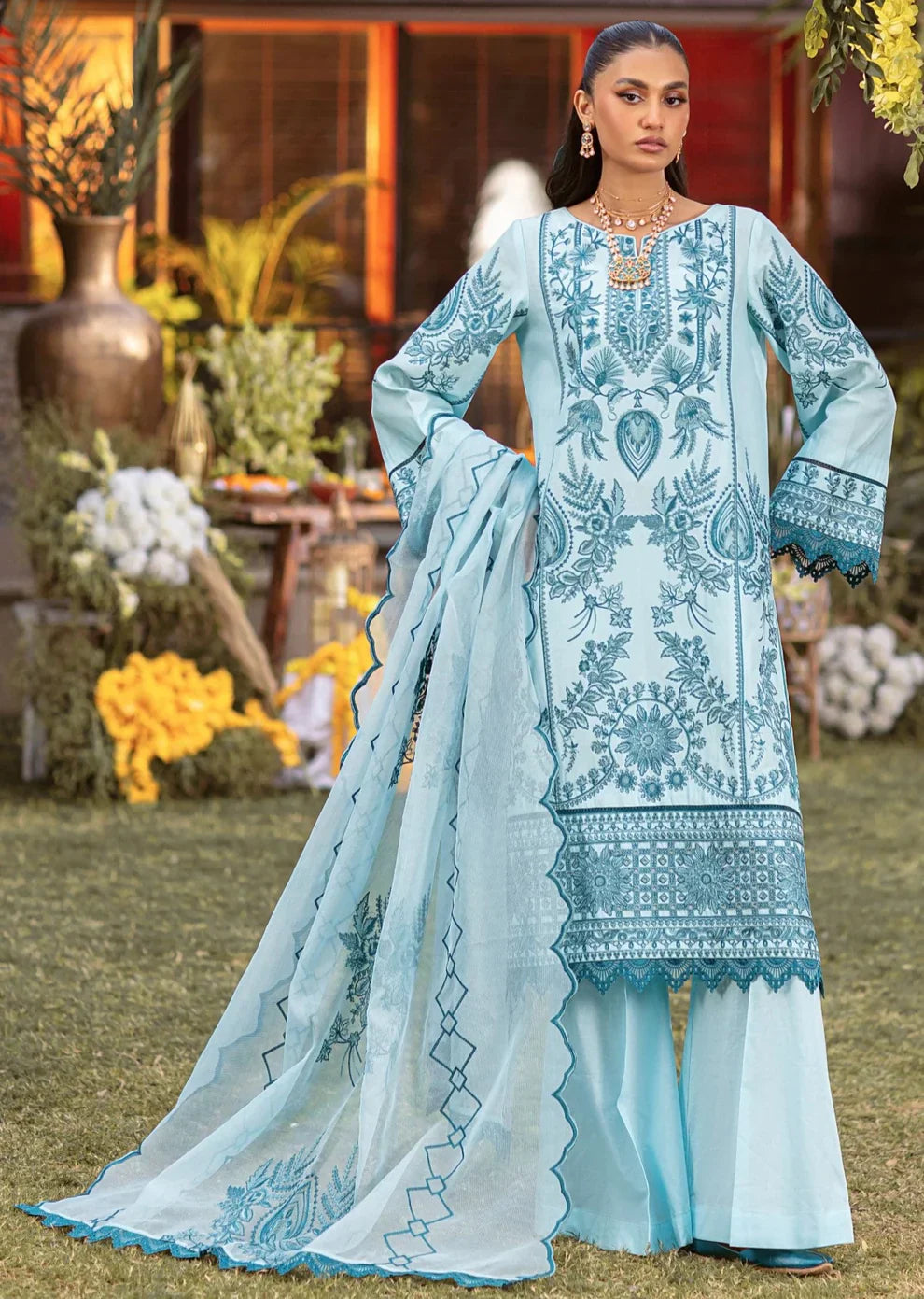 Mohagni | Muntazir Luxury Lawn 24 | CM-10 - Ladies Clothes 