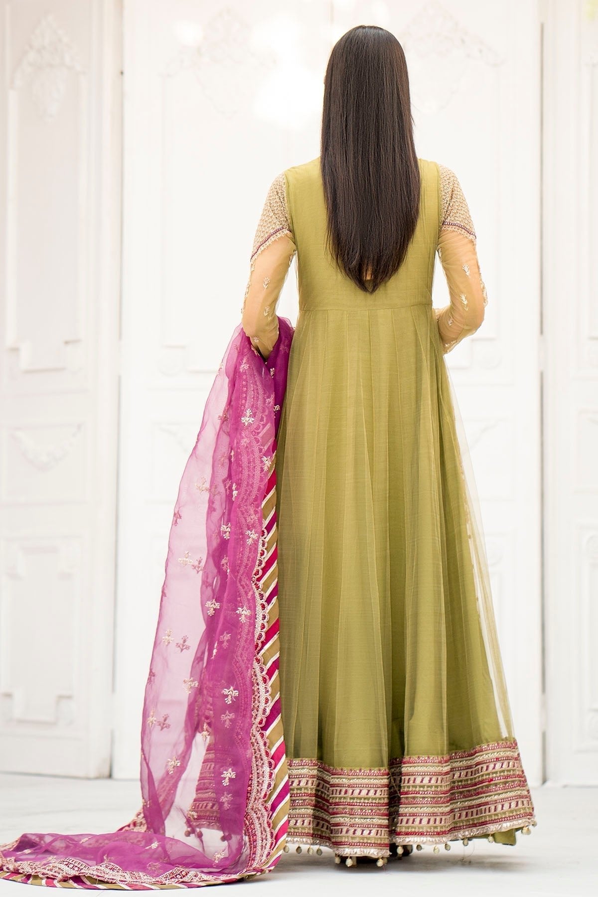 Motifz | Luxury Formal | 4115 - ELLA - is Green dress from Motifz - Ladies Clothes - Maria Faisal