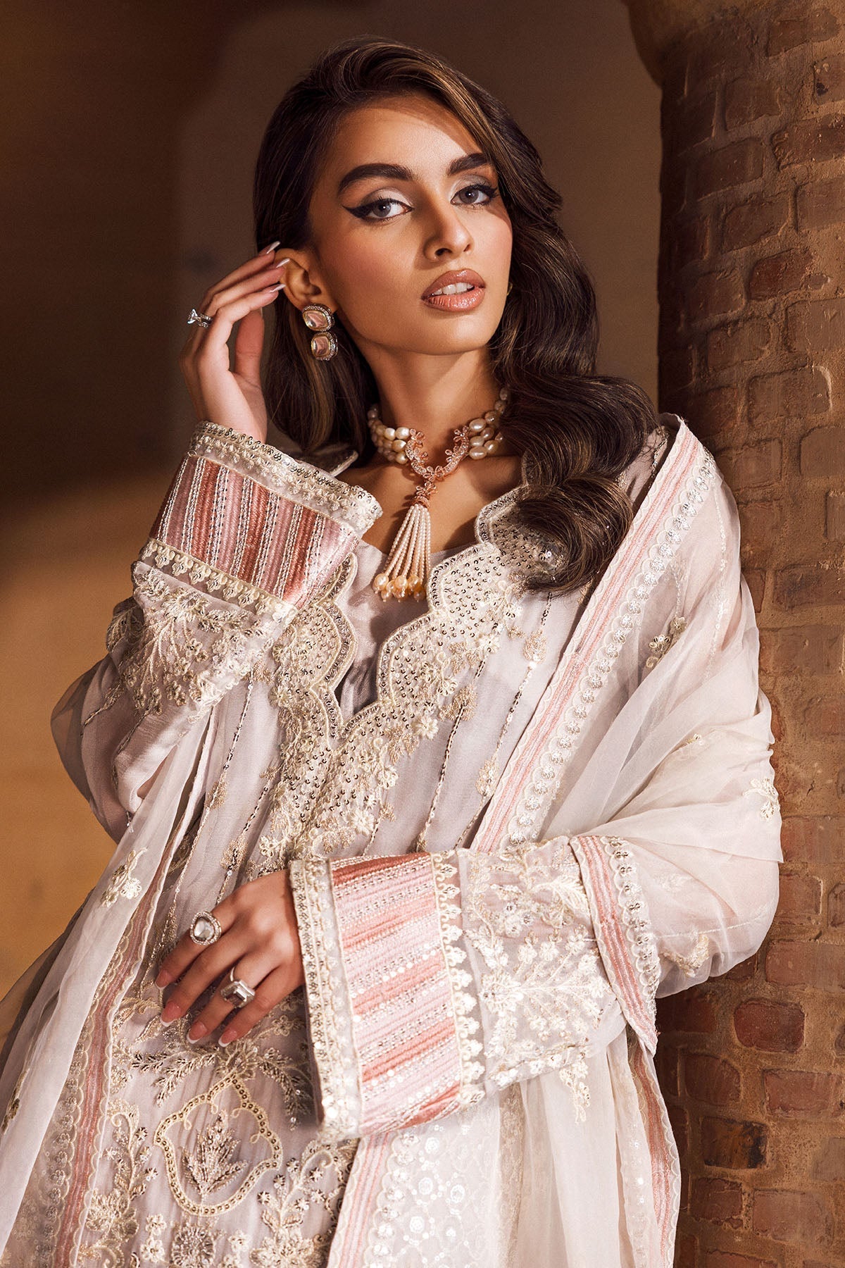 Motifz | Luxury Formal | 4127 - ANMOL - is Light Pink dress from Motifz - Ladies Clothes - Maria Faisal