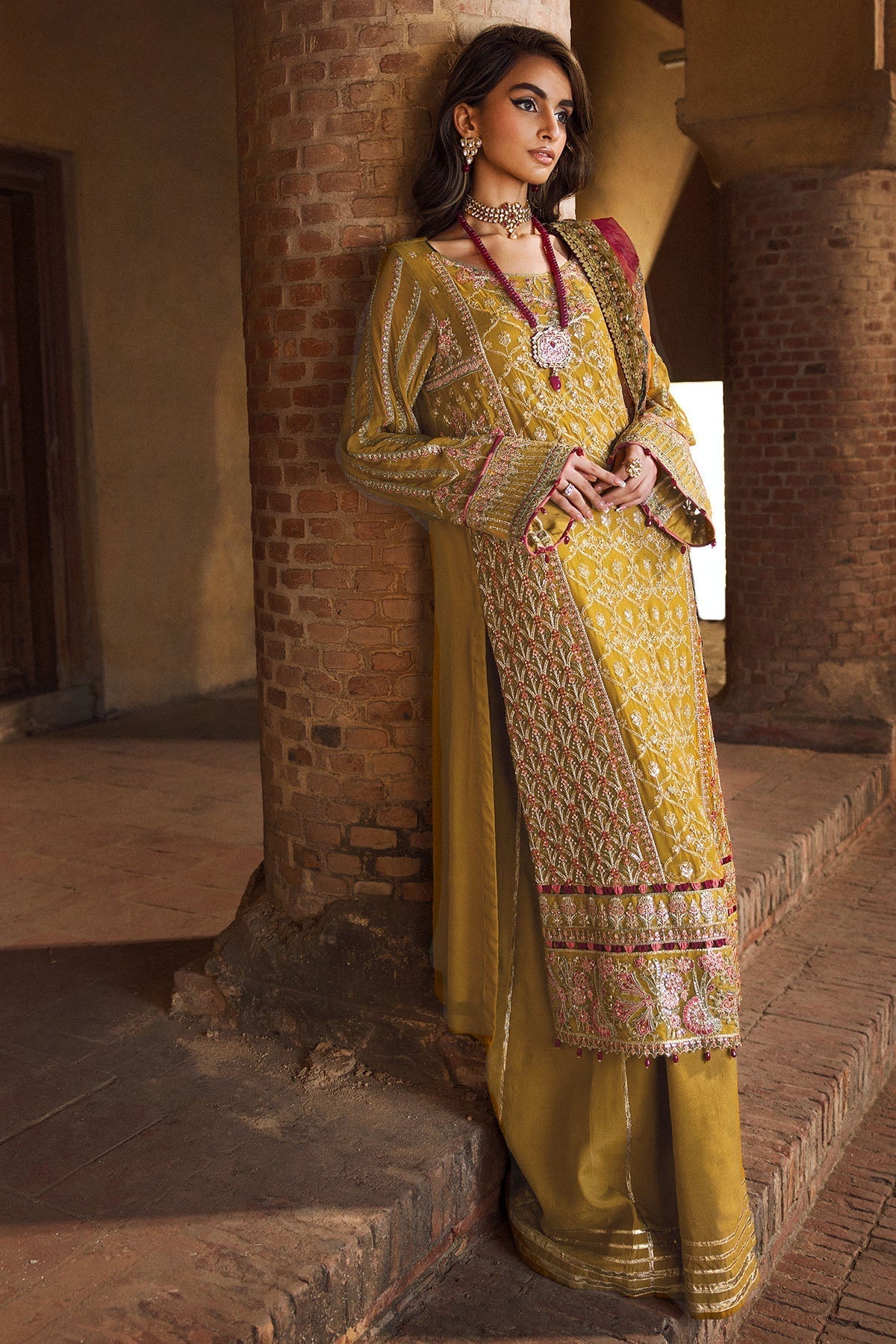 Motifz | Luxury Formal | 4129 - BAKHTAWAR - is Mehndi dress from Motifz - Ladies Clothes - Maria Faisal