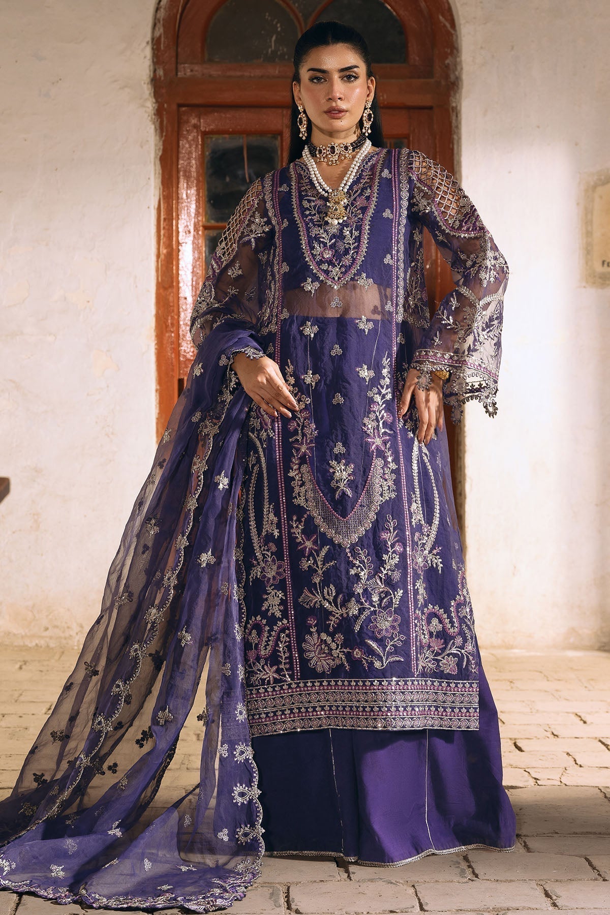 Motifz | Luxury Formal | 4811 - DAISHA - is Blue dress from Motifz - Ladies Clothes - Maria Faisal