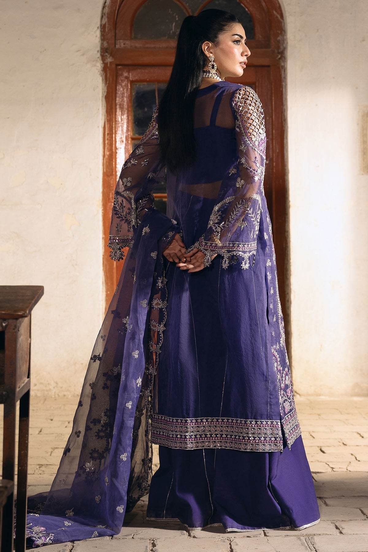 Motifz | Luxury Formal | 4811 - DAISHA - is Blue dress from Motifz - Ladies Clothes - Maria Faisal