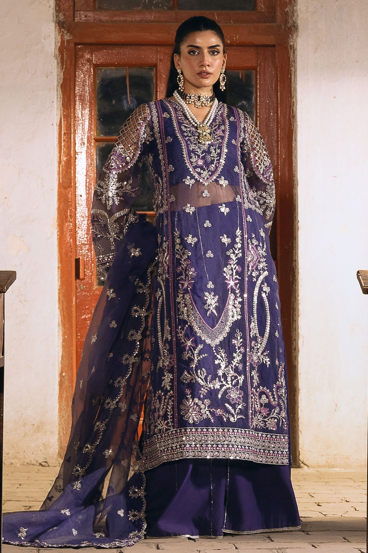 Motifz | Luxury Formal | 4811 - DAISHA - is Blue dress from Motifz - Ladies Clothes - Maria Faisal