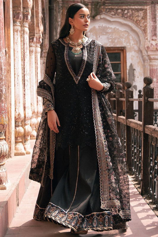 Motifz | Luxury Formal | 4816 - GAZALA - is Black dress from Motifz - Ladies Clothes - Maria Faisal