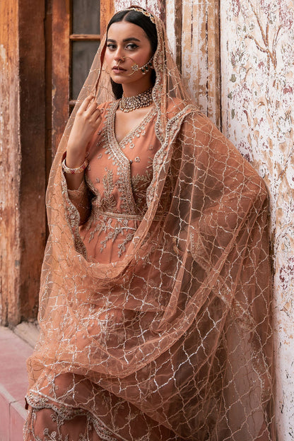 Motifz | Luxury Formal | 4820 - MANHA - is Peach dress from Motifz - Ladies Clothes - Maria Faisal