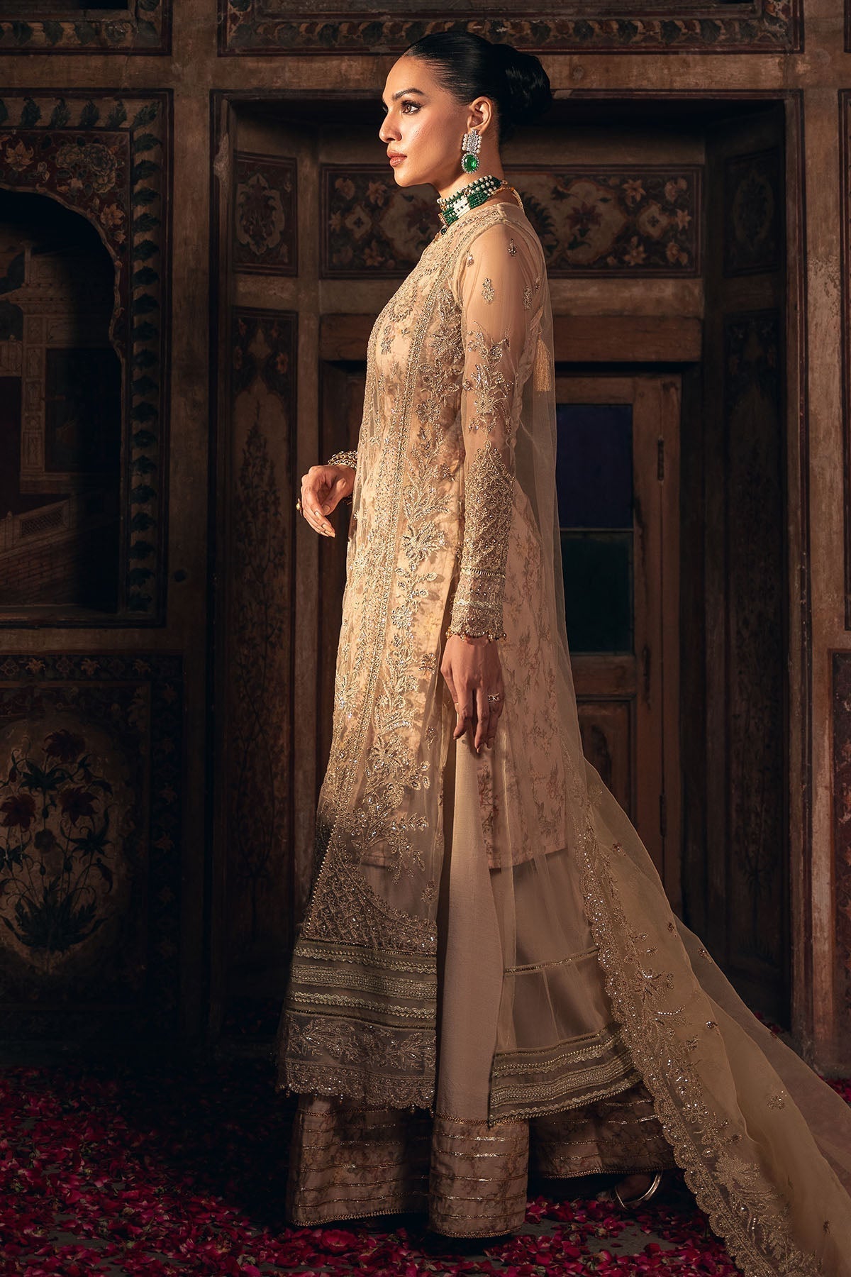 Motifz | Luxury Formal | 4821 - SHERBANO - is Beige dress from Motifz - Ladies Clothes - Maria Faisal