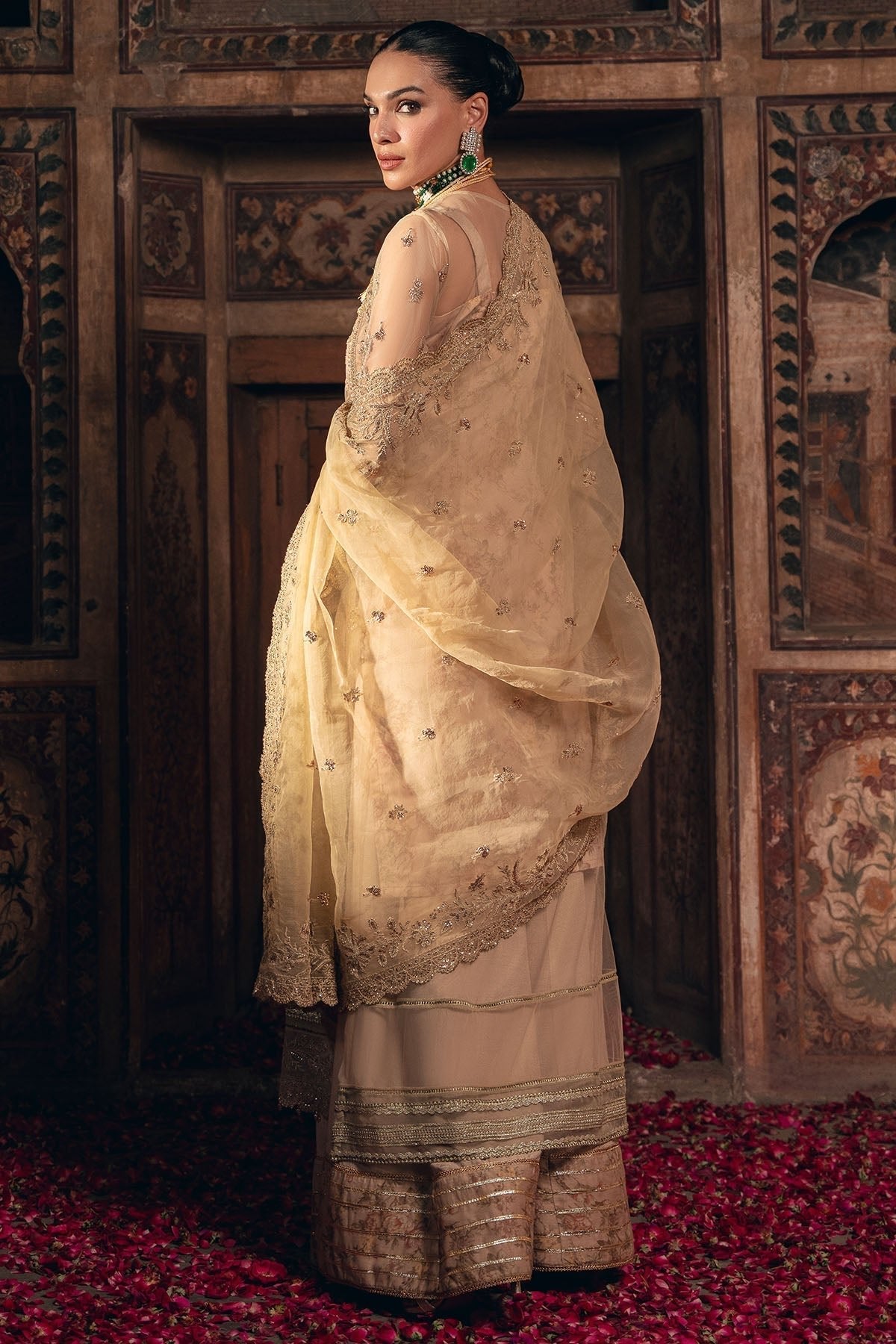 Motifz | Luxury Formal | 4821 - SHERBANO - is Beige dress from Motifz - Ladies Clothes - Maria Faisal