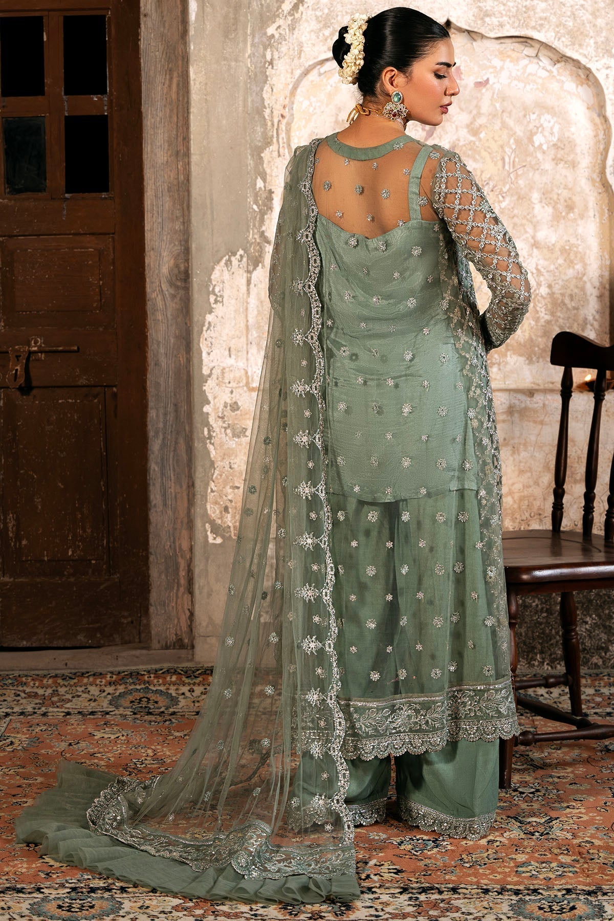Motifz | Luxury Formal | 4822 - ALAMZAIB - is Green dress from Motifz - Ladies Clothes - Maria Faisal