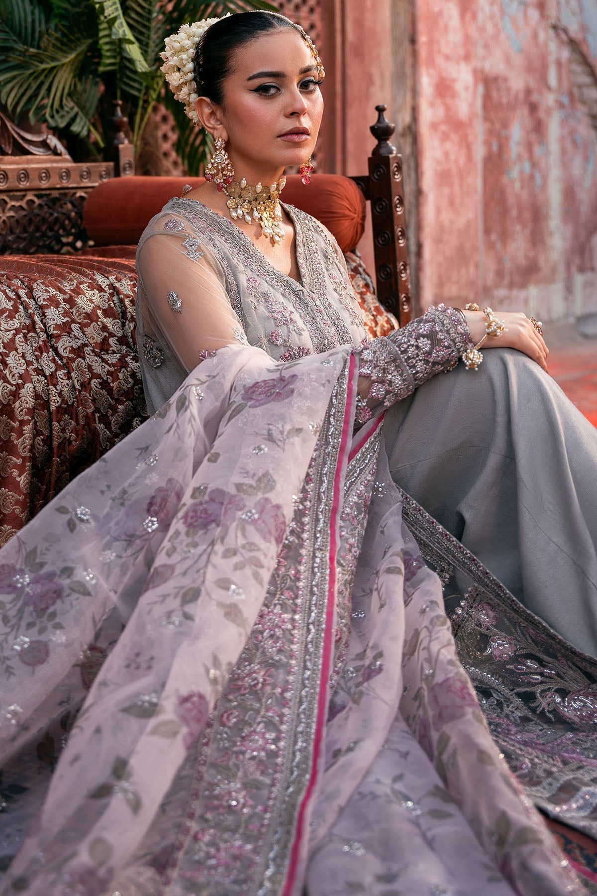 Motifz | Luxury Formal | 4823 - QANDEEL - is Gray dress from Motifz - Ladies Clothes - Maria Faisal