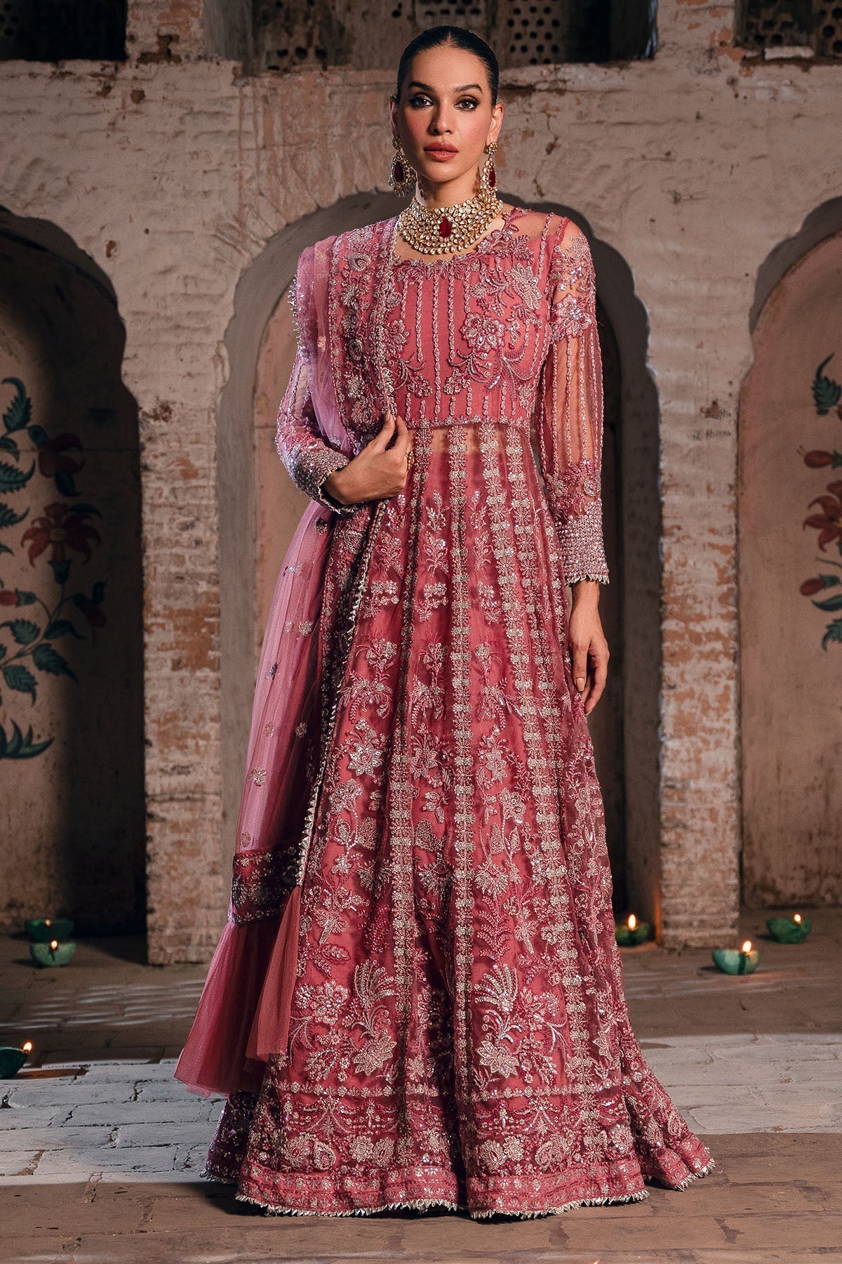 Motifz | Luxury Formal | 4827 - RAYAH - is Pink dress from Motifz - Ladies Clothes - Maria Faisal