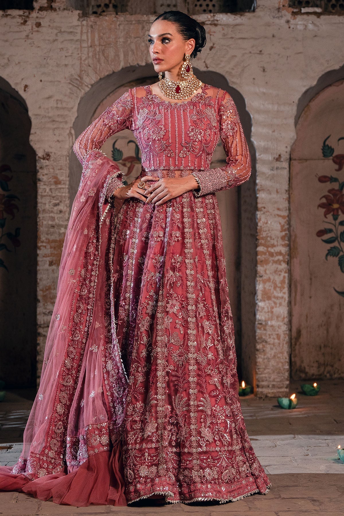 Motifz | Luxury Formal | 4827 - RAYAH - is Pink dress from Motifz - Ladies Clothes - Maria Faisal