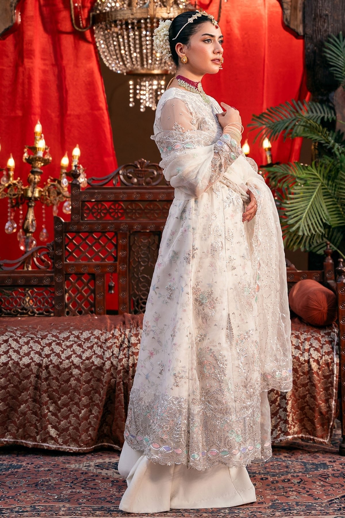 Motifz | Luxury Formal | 4829 - GULNAAR - is White dress from Motifz - Ladies Clothes - Maria Faisal