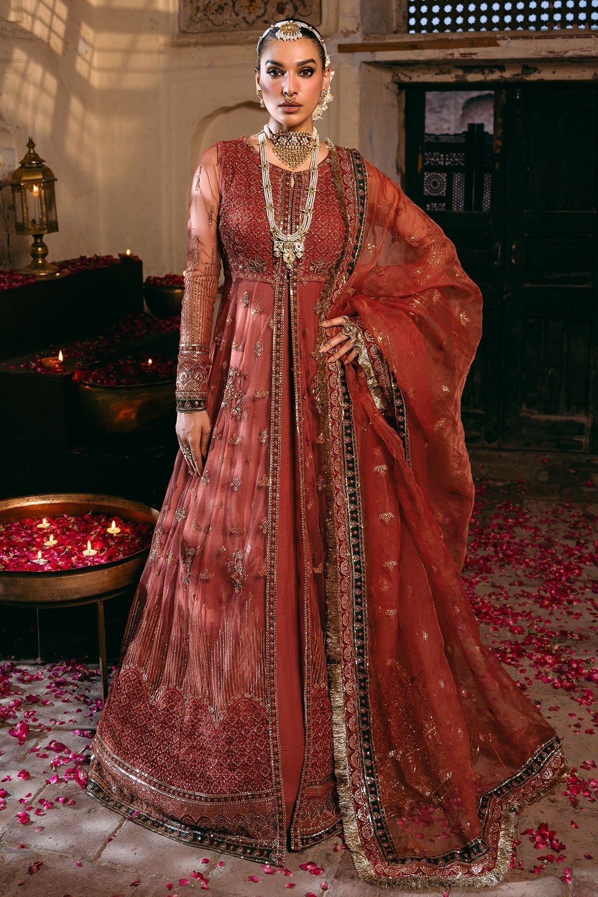 Motifz | Luxury Formal | 4830 - RINAZ - is Red dress from Motifz - Ladies Clothes - Maria Faisal