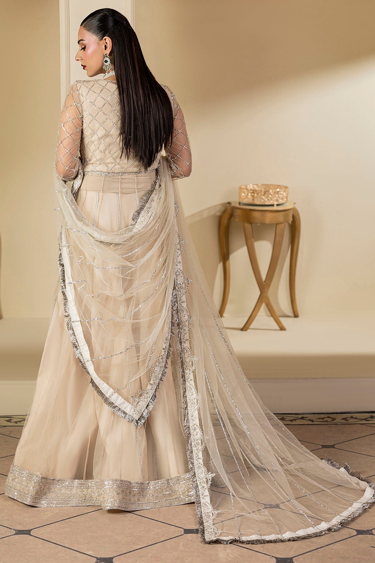 Motifz | Luxury Formal | 5131 - DOVE - is Beige dress from Motifz - Ladies Clothes - Maria Faisal
