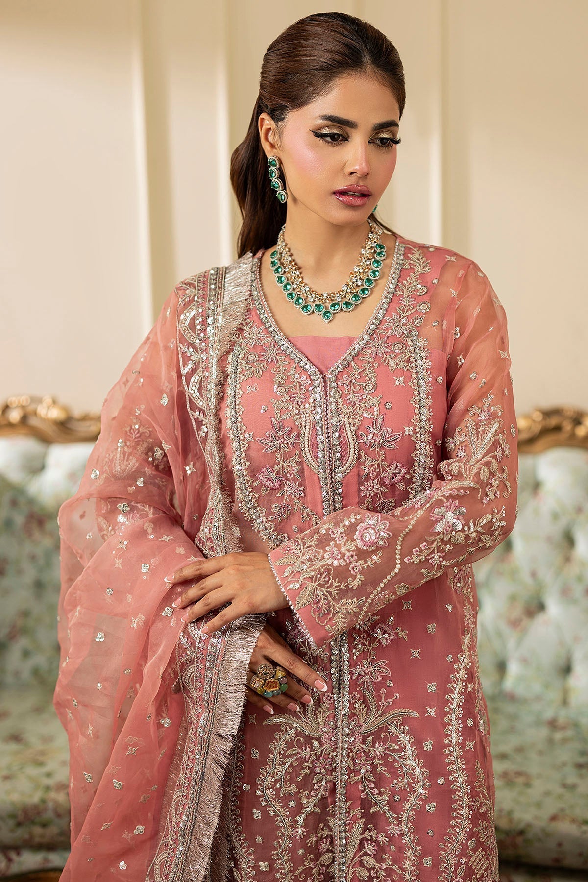 Motifz | Luxury Formal | 5134 - SUMMER - is Blush Pink dress from Motifz - Ladies Clothes - Maria Faisal