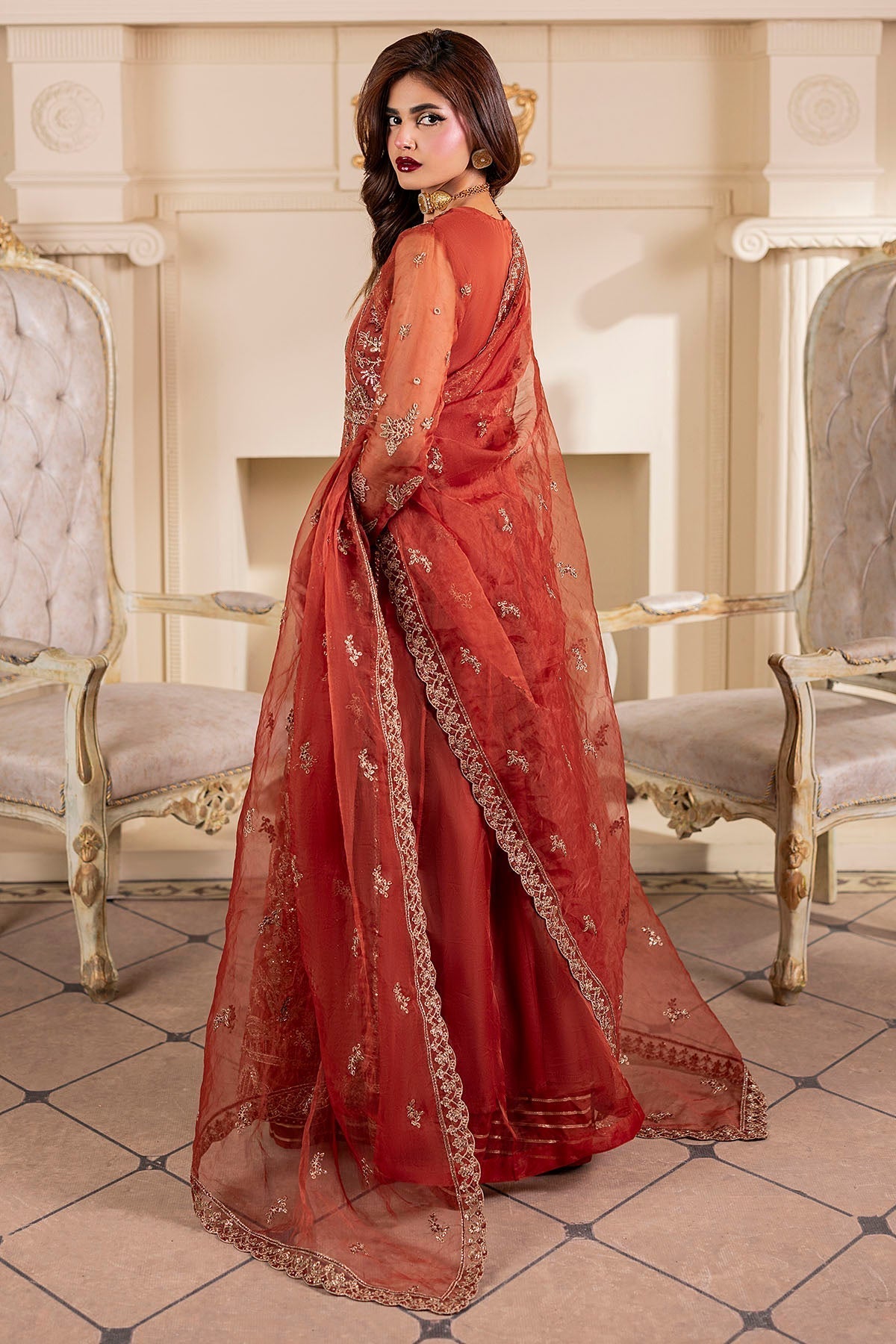 Motifz | Luxury Formal | 5139 - BRANDY - is Pink dress from Motifz - Ladies Clothes - Maria Faisal