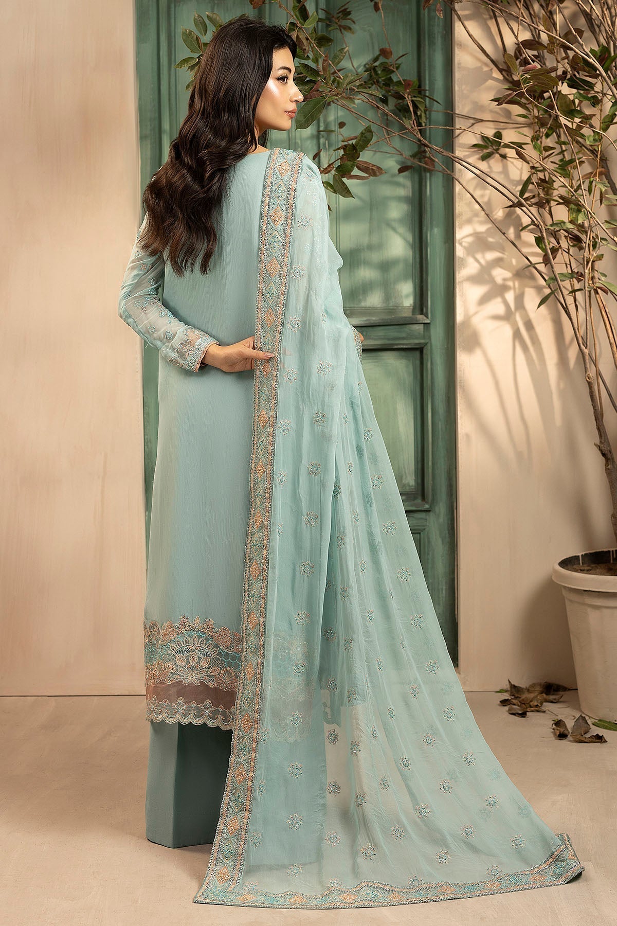 Motifz | Luxury Formal | 5574 - FLORA - is Ferozi dress from Motifz - Ladies Clothes - Maria Faisal