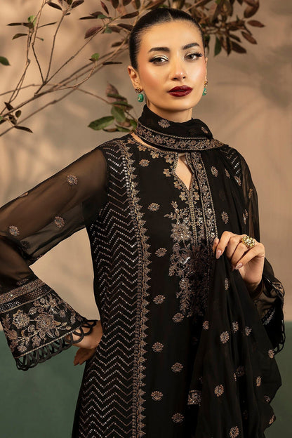 Motifz | Luxury Formal | 5579 - VIOLA - is Dark Brown dress from Motifz - Ladies Clothes - Maria Faisal