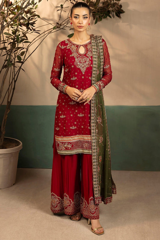 Motifz | Luxury Formal | 5582 - JENNA - is Red dress from Motifz - Ladies Clothes - Maria Faisal