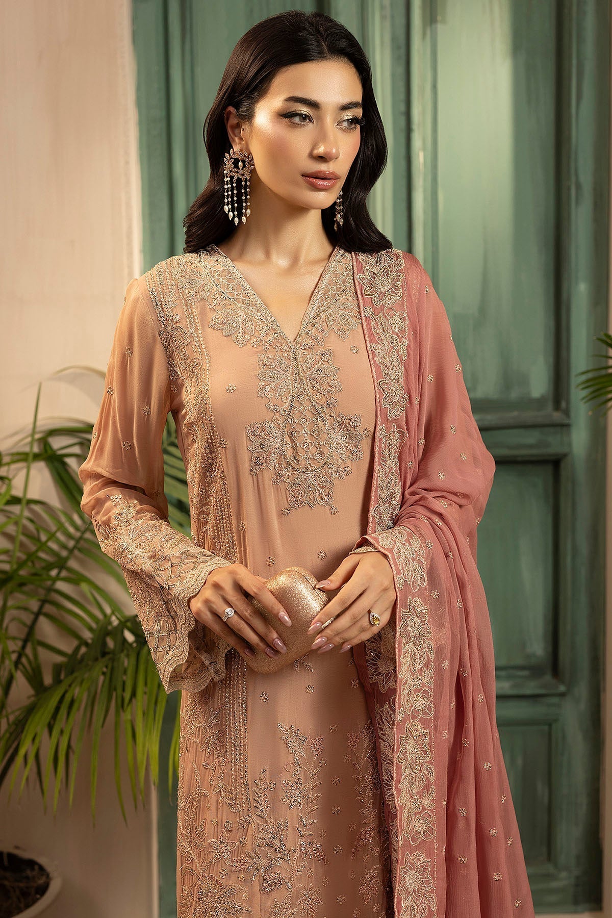 Motifz | Luxury Formal | 5583 - ELLA - is Blush Pink dress from Motifz - Ladies Clothes - Maria Faisal