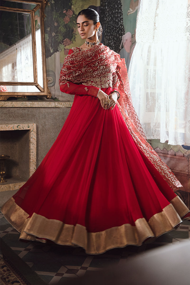 Mushq | Irha Kalidaar Chiffon Pret | RAYA - Wedding Dress - Maria Faisal