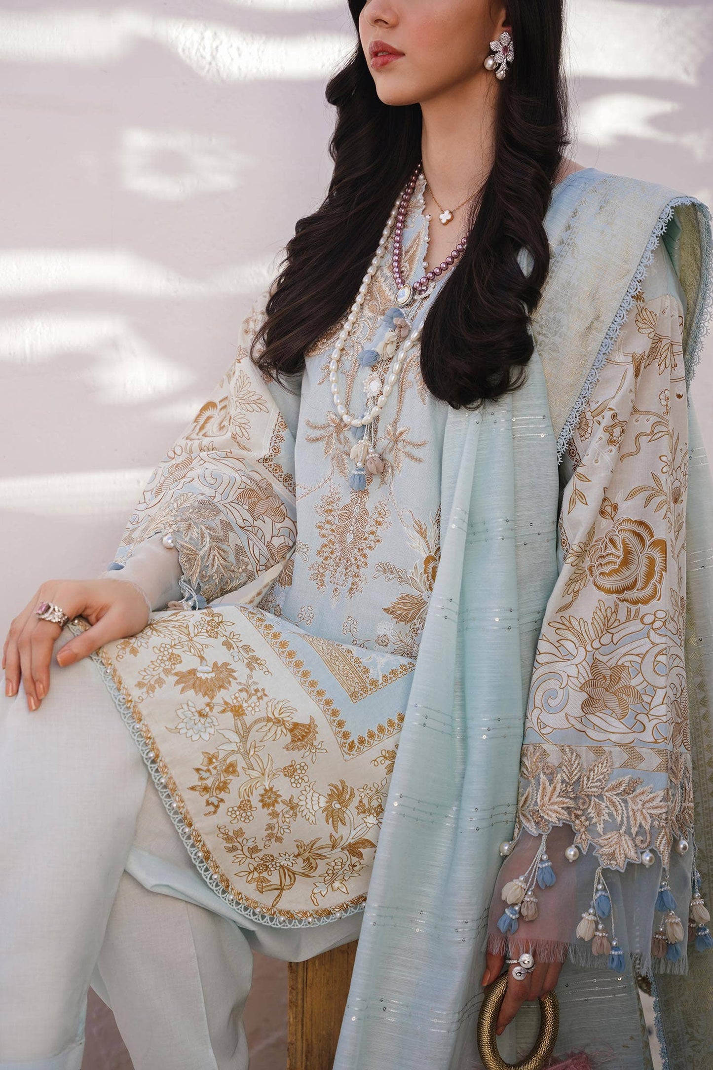 Sana Safinaz | Muzlin Spring 24 | M241-018B-CM - Ladies Clothes - Maria Faisal