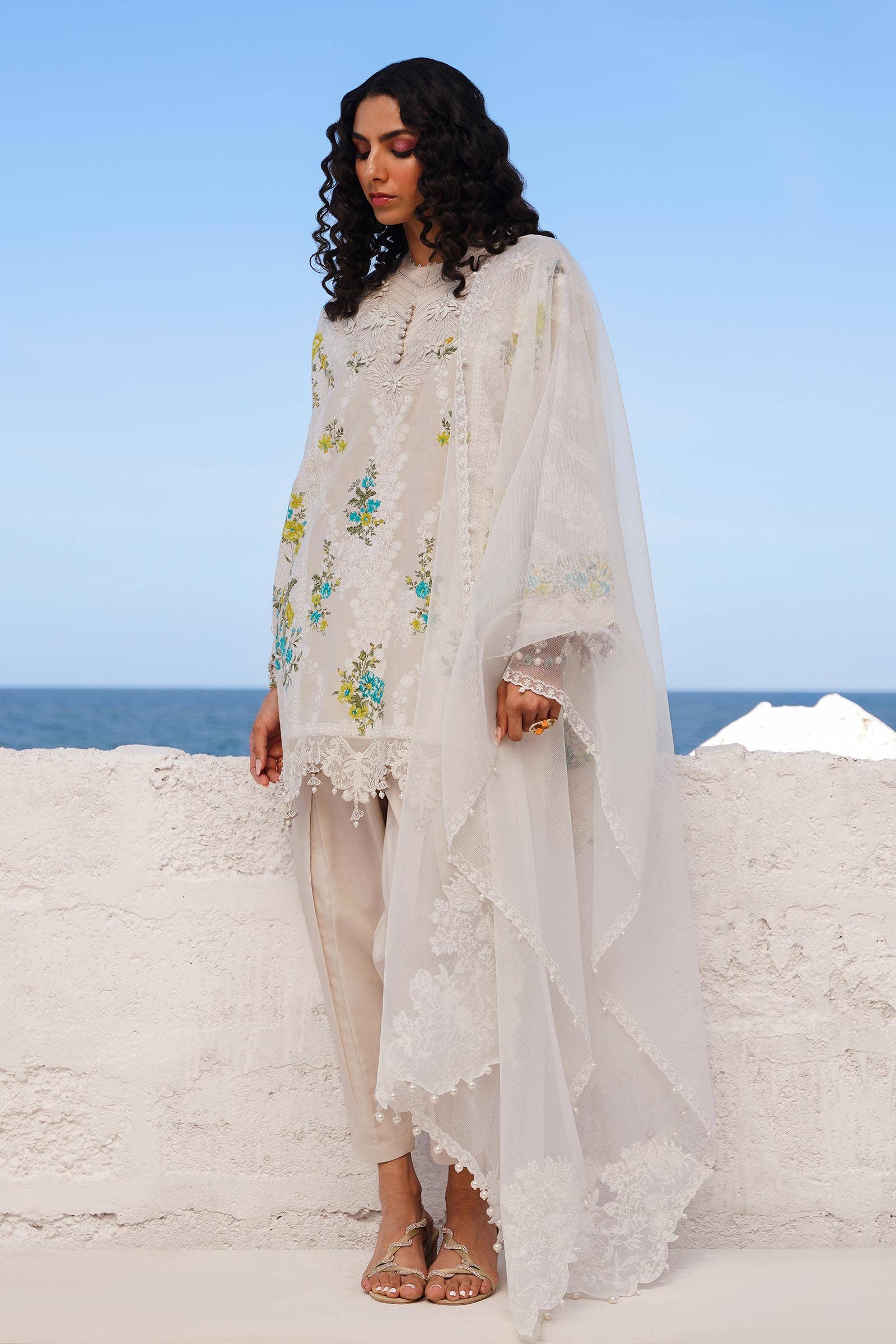 Sana Safinaz | Muzlin Spring 24 | M241-020A-CW - Ladies Clothes - Maria Faisal