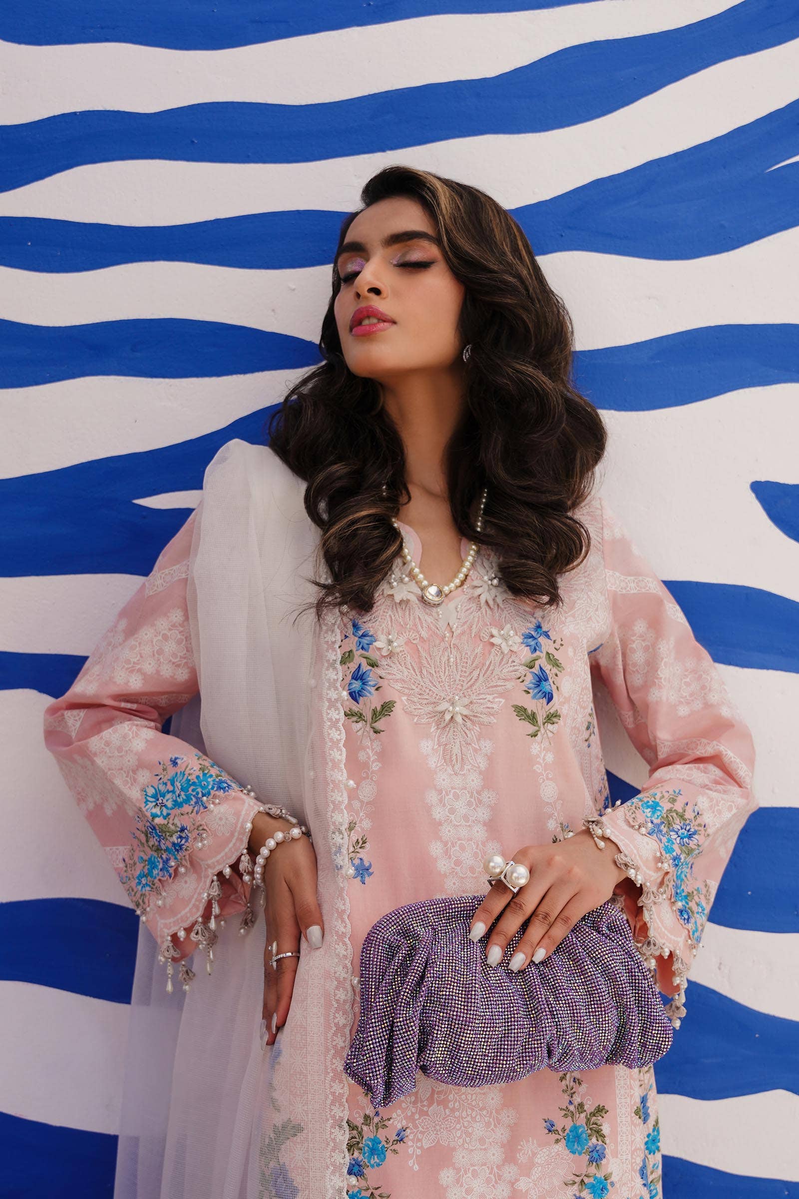 Sana Safinaz | Muzlin Spring 24 | M241-020B-CW - Ladies Clothes - Maria Faisal