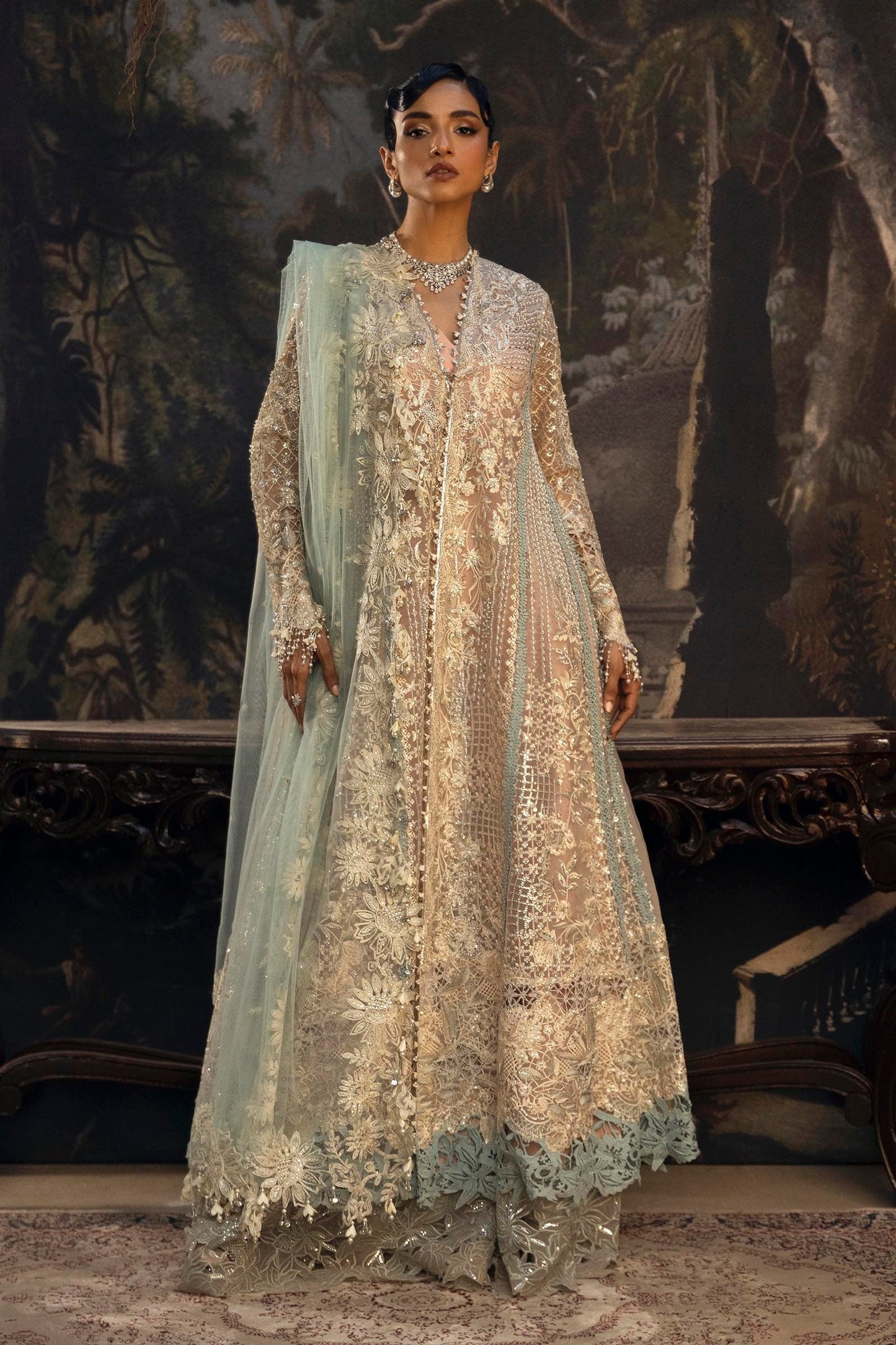 Sana Safinaz | Nura Festive | N251-001-3CT - Dress - available at Maria Faisal in UK and USA.