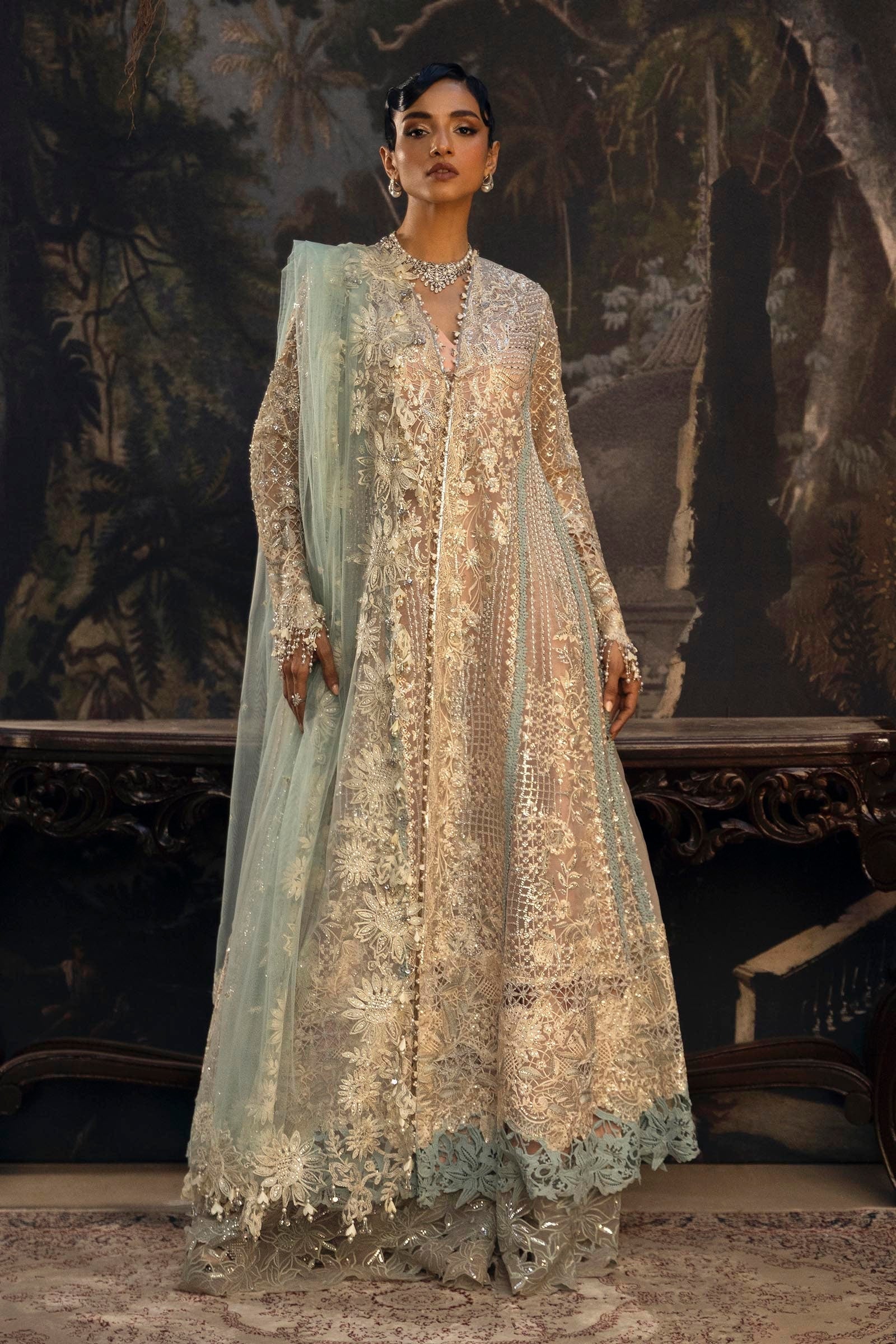 Sana Safinaz | Nura Festive | N251-001-3CT - Dress - available at Maria Faisal in UK and USA.