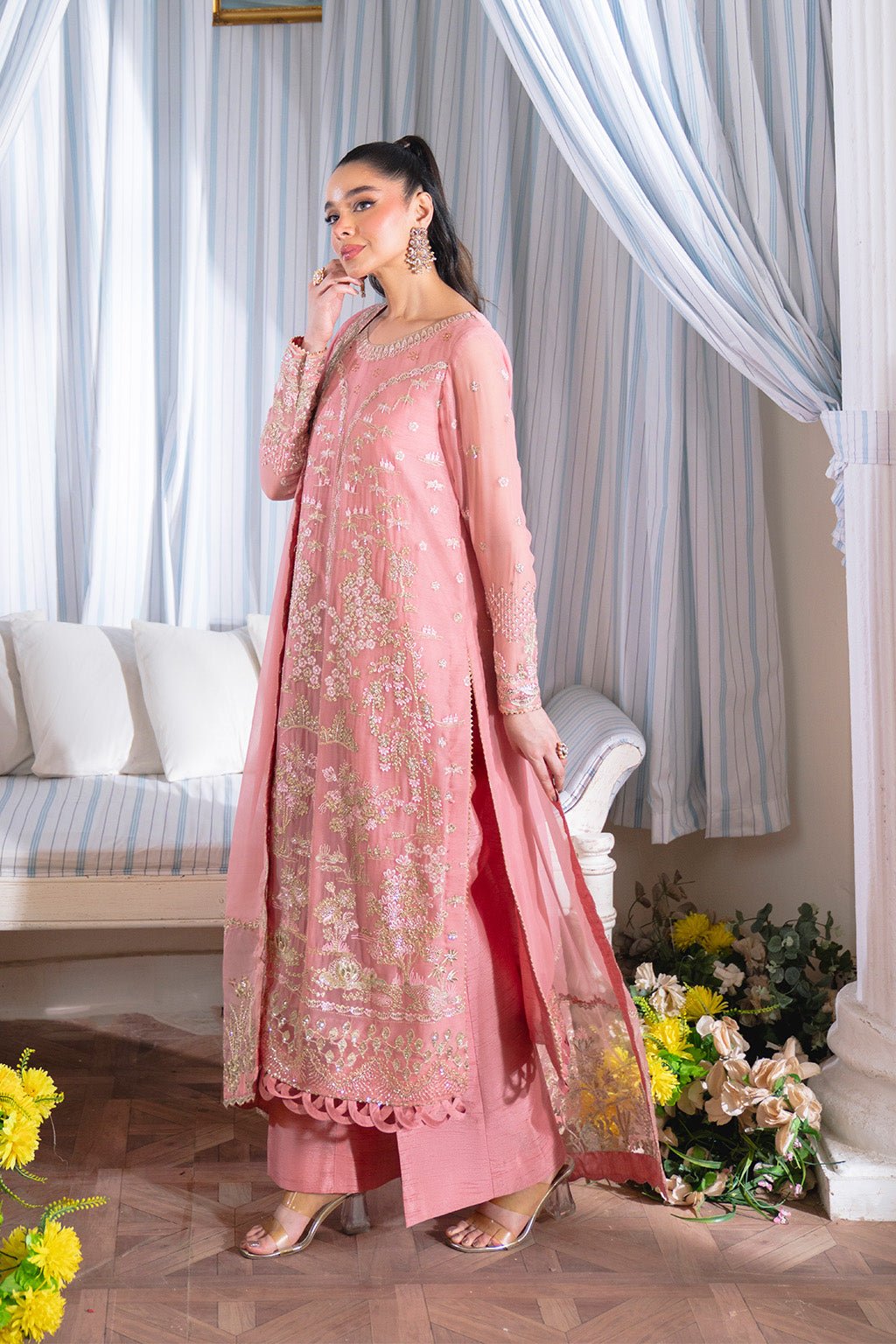 Neeshay | Dastaan Formals 25 | Gulrukh - is Pink dress from Neeshay - Ladies Clothes - Maria Faisal