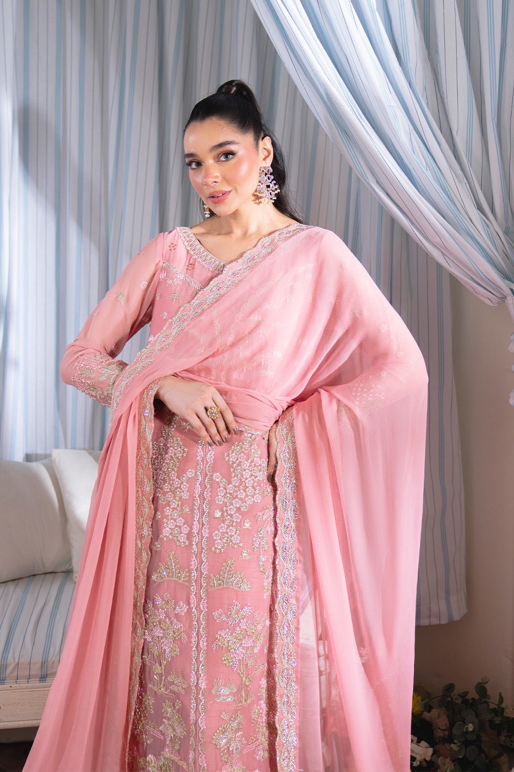 Neeshay | Dastaan Formals 25 | Gulrukh - is Pink dress from Neeshay - Ladies Clothes - Maria Faisal