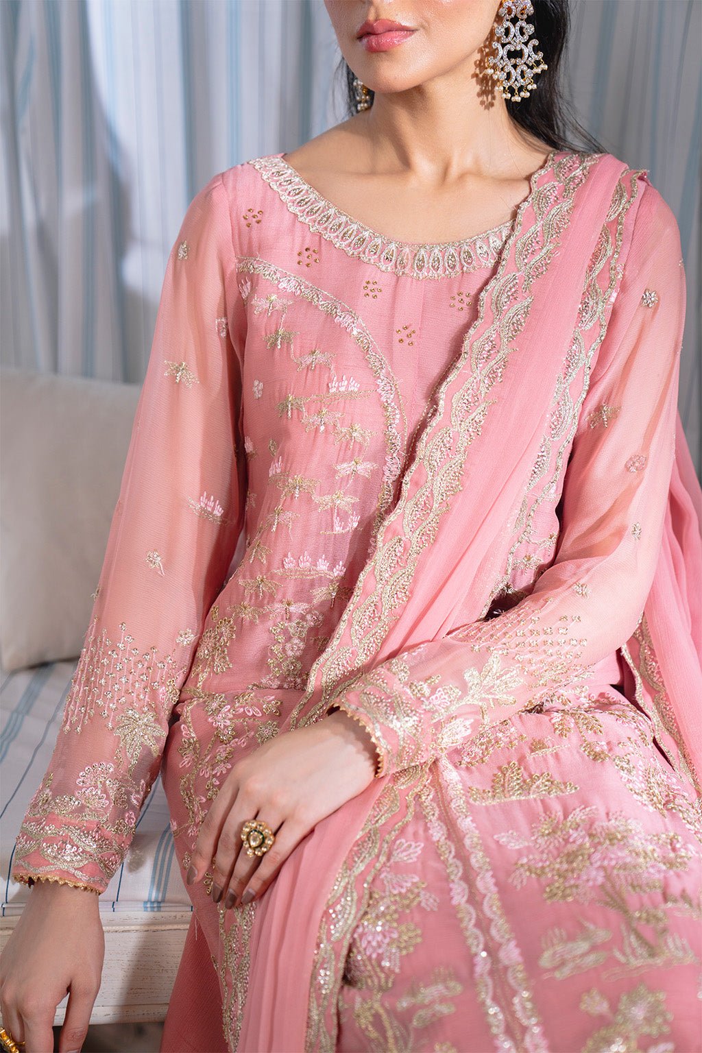 Neeshay | Dastaan Formals 25 | Gulrukh - is Pink dress from Neeshay - Ladies Clothes - Maria Faisal