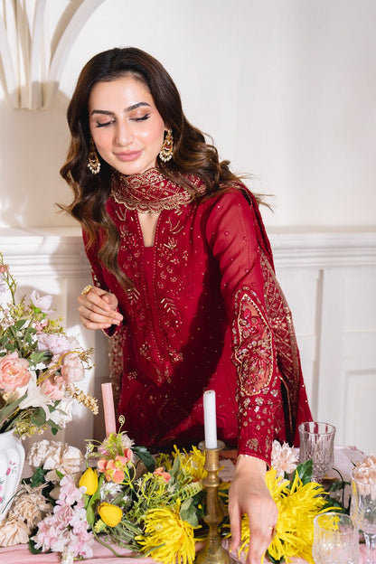 Neeshay | Dastaan Formals 25 | Gulzaib - is Deep Red dress from Neeshay - Ladies Clothes - Maria Faisal