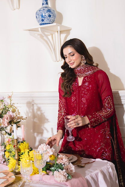 Neeshay | Dastaan Formals 25 | Gulzaib - is Deep Red dress from Neeshay - Ladies Clothes - Maria Faisal