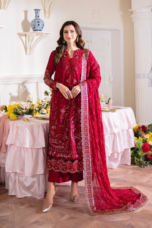Neeshay | Dastaan Formals 25 | Gulzaib - is Deep Red dress from Neeshay - Ladies Clothes - Maria Faisal