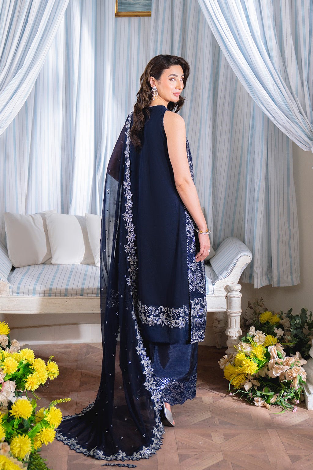 Neeshay | Dastaan Formals 25 | Neelisha - is Navy Blue dress from Neeshay - Ladies Clothes - Maria Faisal