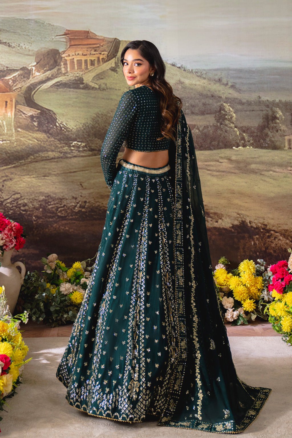 Neeshay | Dastaan Formals 25 | Shahnoor - is Mineral Green dress from Neeshay - Ladies Clothes - Maria Faisal