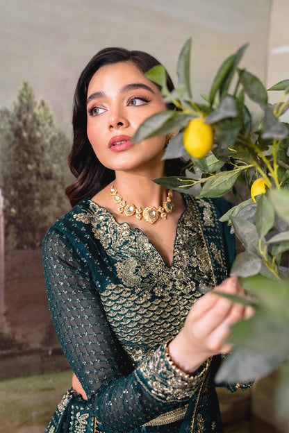 Neeshay | Dastaan Formals 25 | Shahnoor - is Mineral Green dress from Neeshay - Ladies Clothes - Maria Faisal