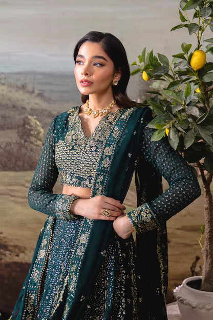 Neeshay | Dastaan Formals 25 | Shahnoor - is Mineral Green dress from Neeshay - Ladies Clothes - Maria Faisal