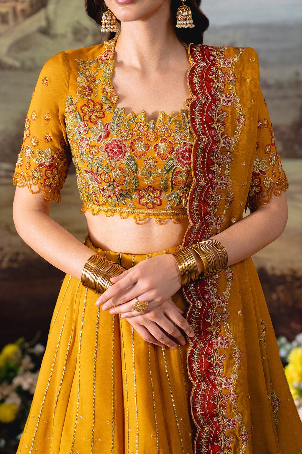 Neeshay | Dastaan Formals 25 | Zarafshaan - is Mustard Yellow dress from Neeshay - Ladies Clothes - Maria Faisal