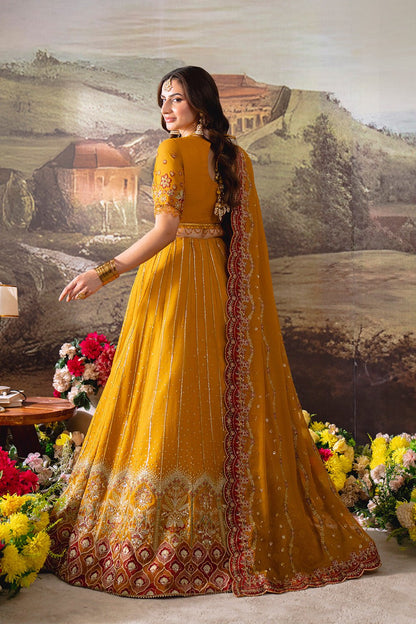 Neeshay | Dastaan Formals 25 | Zarafshaan - is Mustard Yellow dress from Neeshay - Ladies Clothes - Maria Faisal