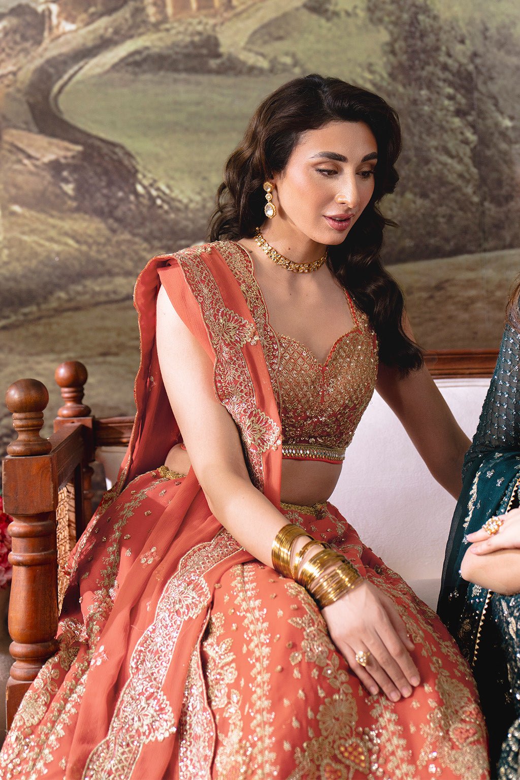 Neeshay | Dastaan Formals 25 | Zebunnisa - is Coral dress from Neeshay - Ladies Clothes - Maria Faisal