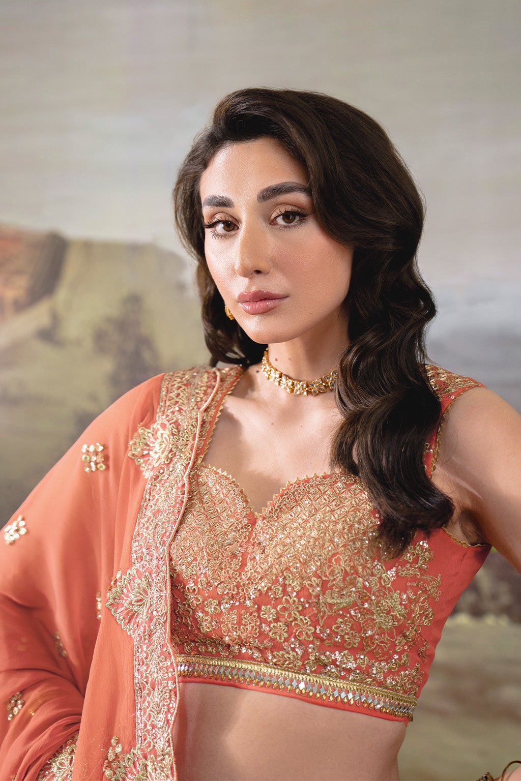 Neeshay | Dastaan Formals 25 | Zebunnisa - is Coral dress from Neeshay - Ladies Clothes - Maria Faisal